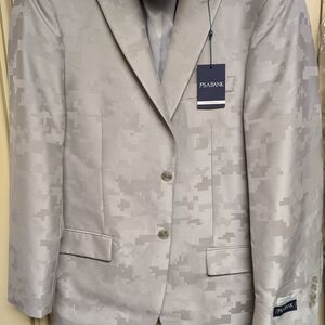 Jos. A. Bank Light Gray Patterned Blazer